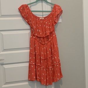 Hummingbird Off the Shoulder Dress